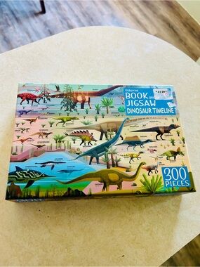 Usborne Book and Jigsaw Dinosaur Timeline Puzzle - Complete